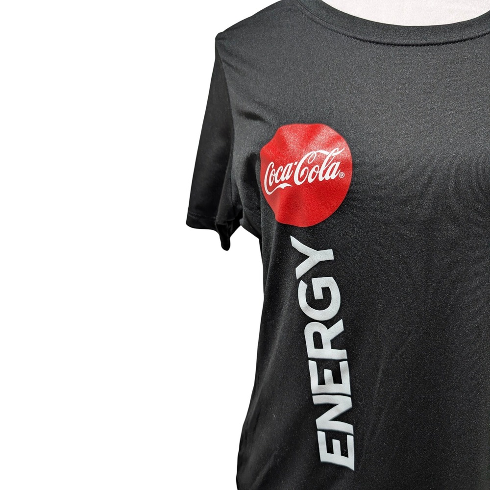 Coca‎ Cola Energy Black Athletic T Shirt Women's Size Medium Sport Tek